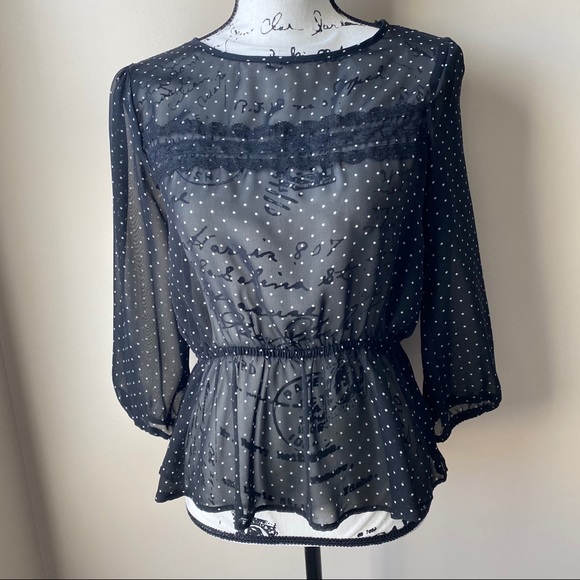 Lily Rose Sheer Blouse - Picture 2 of 9